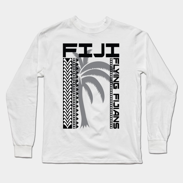 Fiji Rugby Flying Fijians Tattoo Fan Memorabilia Long Sleeve T-Shirt by CGD